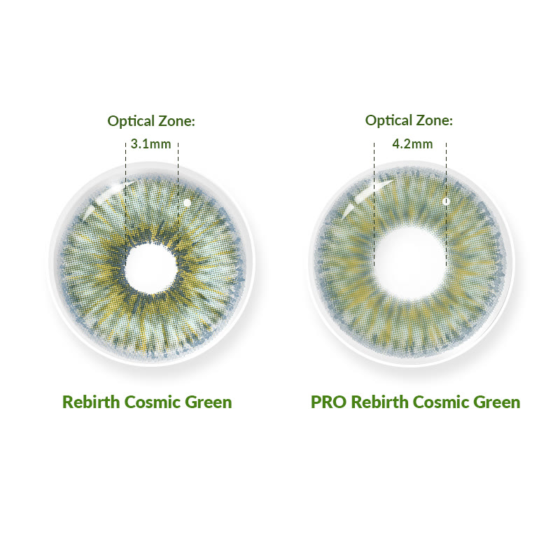 MYEYEBB Rebirth Cosmic Green Prescription Men Colored Contact Lenses - image 9