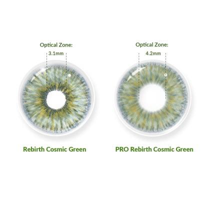 MYEYEBB Rebirth Cosmic Green Prescription Men Colored Contact Lenses - image 9