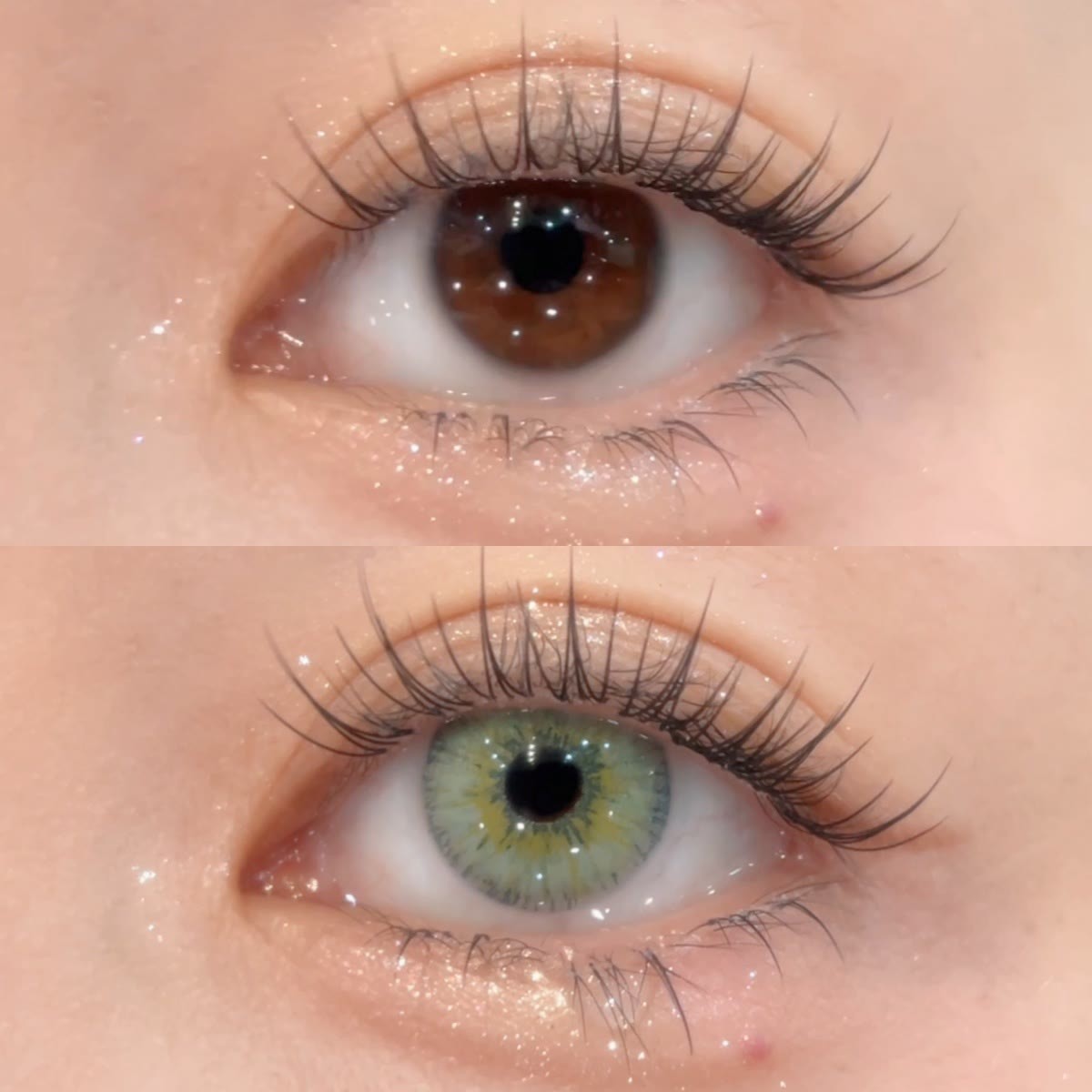 MYEYEBB Rebirth Cosmic Green Prescription Men Colored Contact Lenses - image 3
