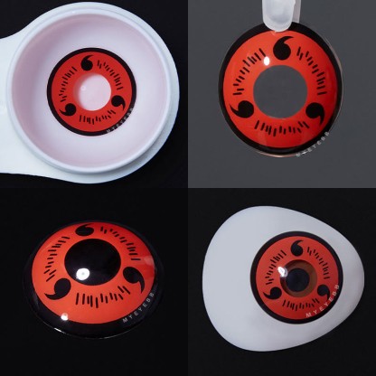 MYEYEBB Sharingan Magatama Red Prescription Men Cosplay Colored Contact Lenses - image 5