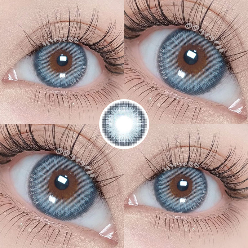 MYEYEBB Y2K Boho Blue Prescription Men Colored Contact Lenses - image 4