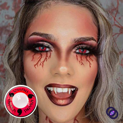 MYEYEBB Sharingan Magatama Red Prescription Men Cosplay Colored Contact Lenses - image 9