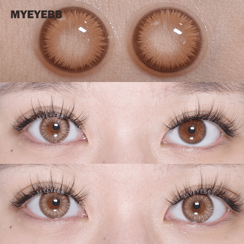 MYEYEBB Y2K Boho Brown Prescription Men Colored Contact Lenses - image 5
