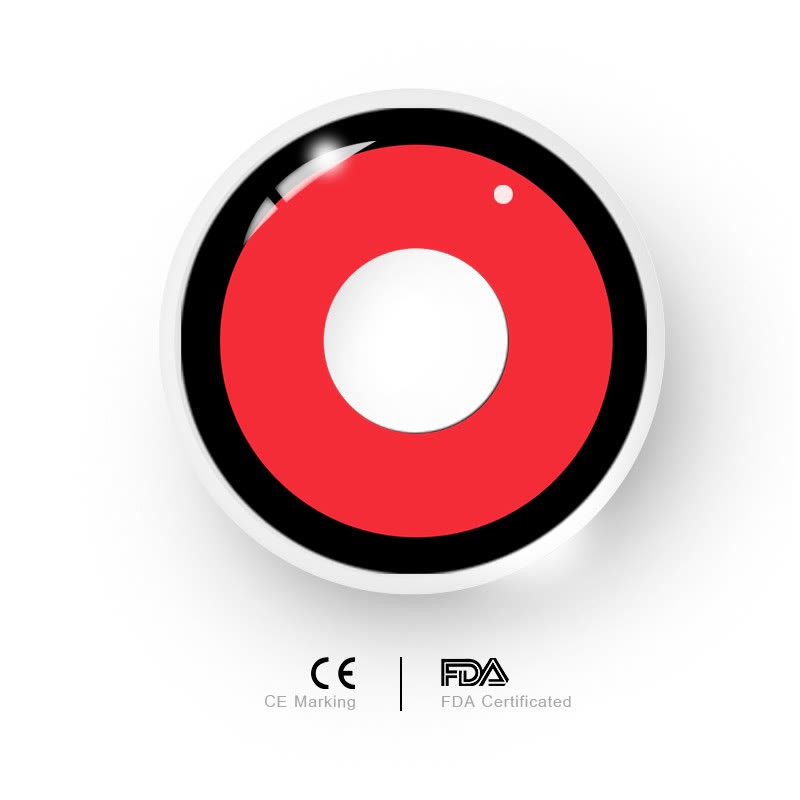 MYEYEBB Manson Red Prescription Men Cosplay Colored Contact Lenses - image 2