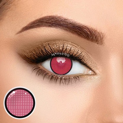 MYEYEBB Blind Red Manson Mesh Men Cosplay Colored Contact Lenses - Red Manson Mesh - 0.00 - G36 - image 1