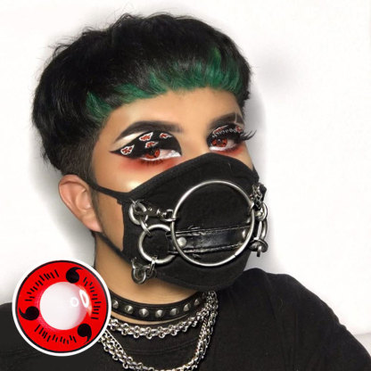 MYEYEBB Sharingan Magatama Red Prescription Men Cosplay Colored Contact Lenses - image 8