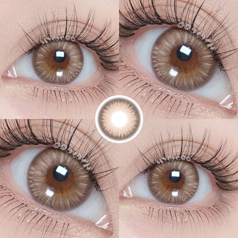 MYEYEBB Y2K Boho Brown Prescription Men Colored Contact Lenses - image 4