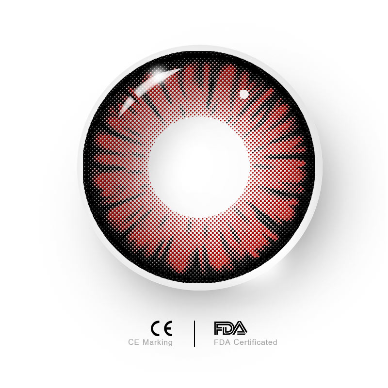 MYEYEBB Miracle Times Red Prescription Men Cosplay Colored Contact Lenses - image 2