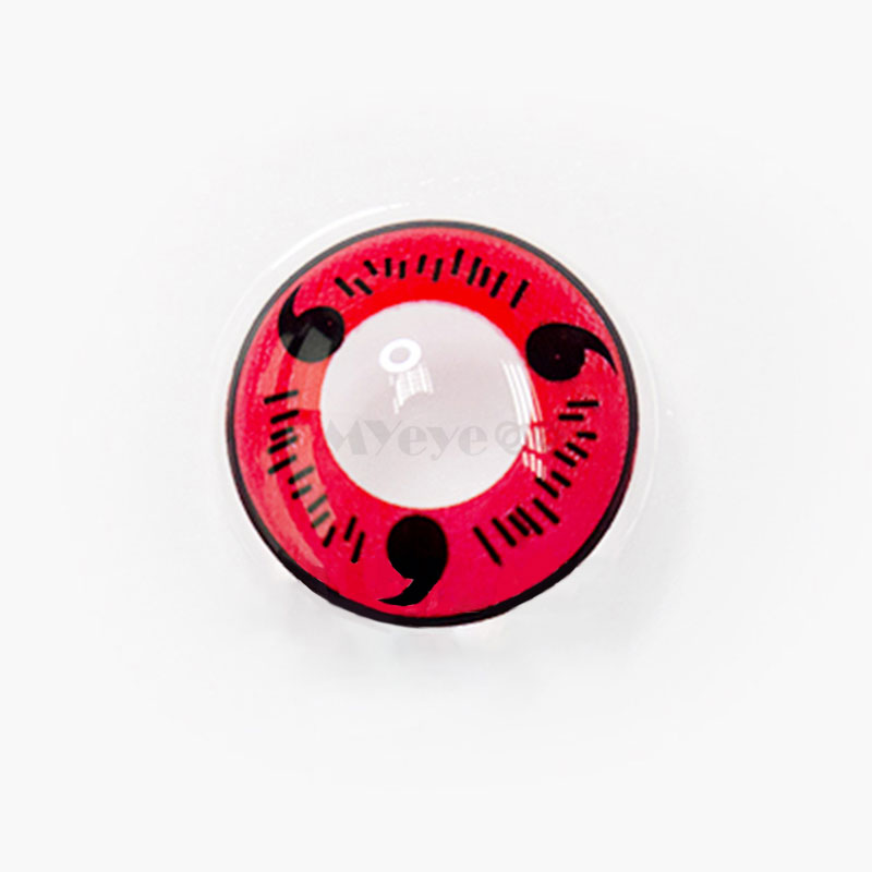 MYEYEBB Sharingan Magatama Red Prescription Men Cosplay Colored Contact Lenses - image 10