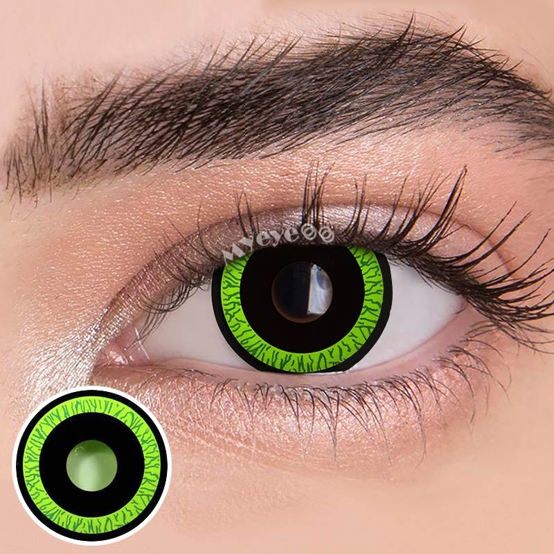 MYEYEBB Nebulos Green Men Cosplay Colored Contact Lenses - image 9