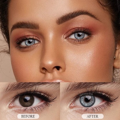 MYEYEBB Cocoa Blue Colored Contact Lenses - image 5
