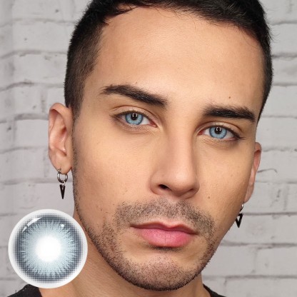 MYEYEBB Y2K Boho Blue Prescription Men Colored Contact Lenses - image 2