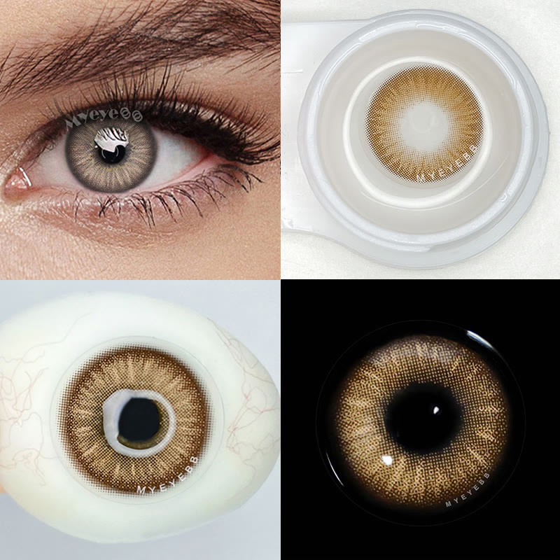 MYEYEBB Y2K Boho Brown Prescription Men Colored Contact Lenses - image 6