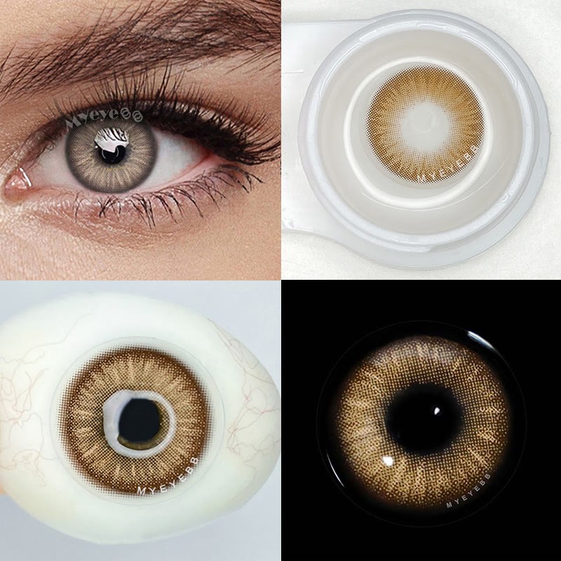 MYEYEBB Y2K Boho Brown Prescription Men Colored Contact Lenses - image 6