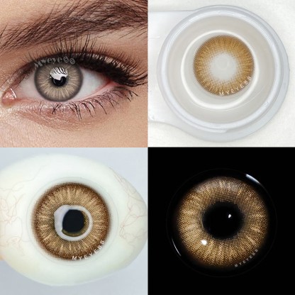 MYEYEBB Y2K Boho Brown Prescription Men Colored Contact Lenses - image 6