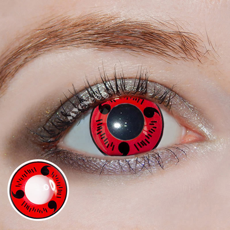 MYEYEBB Sharingan Magatama Red Prescription Men Cosplay Colored Contact Lenses - image 6