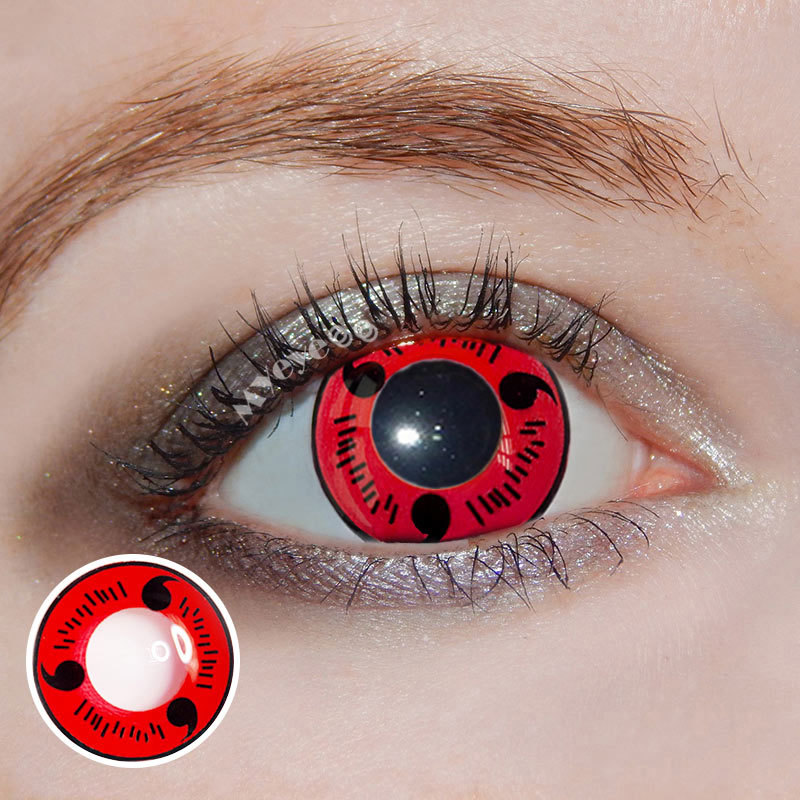 MYEYEBB Sharingan Magatama Red Prescription Men Cosplay Colored Contact Lenses - image 6