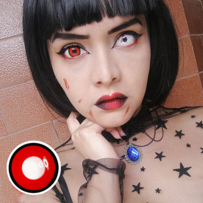 MYEYEBB Manson Red Prescription Men Cosplay Colored Contact Lenses - image 4
