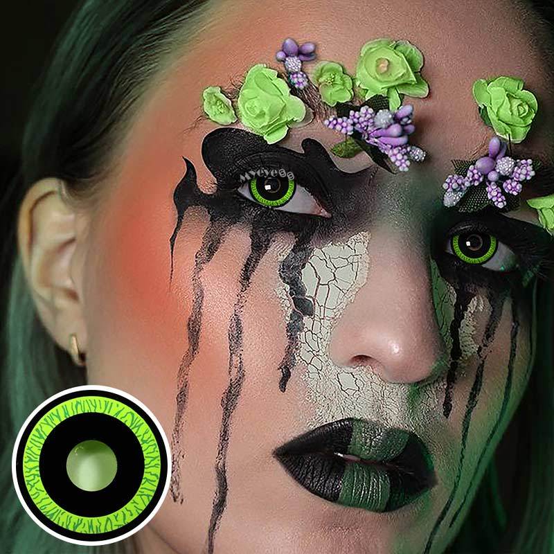 MYEYEBB Nebulos Green Men Cosplay Colored Contact Lenses - image 4