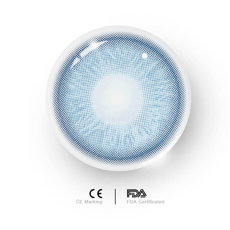 MYEYEBB Rare Iris Blue Prescription Men Colored Contact Lenses - image 2