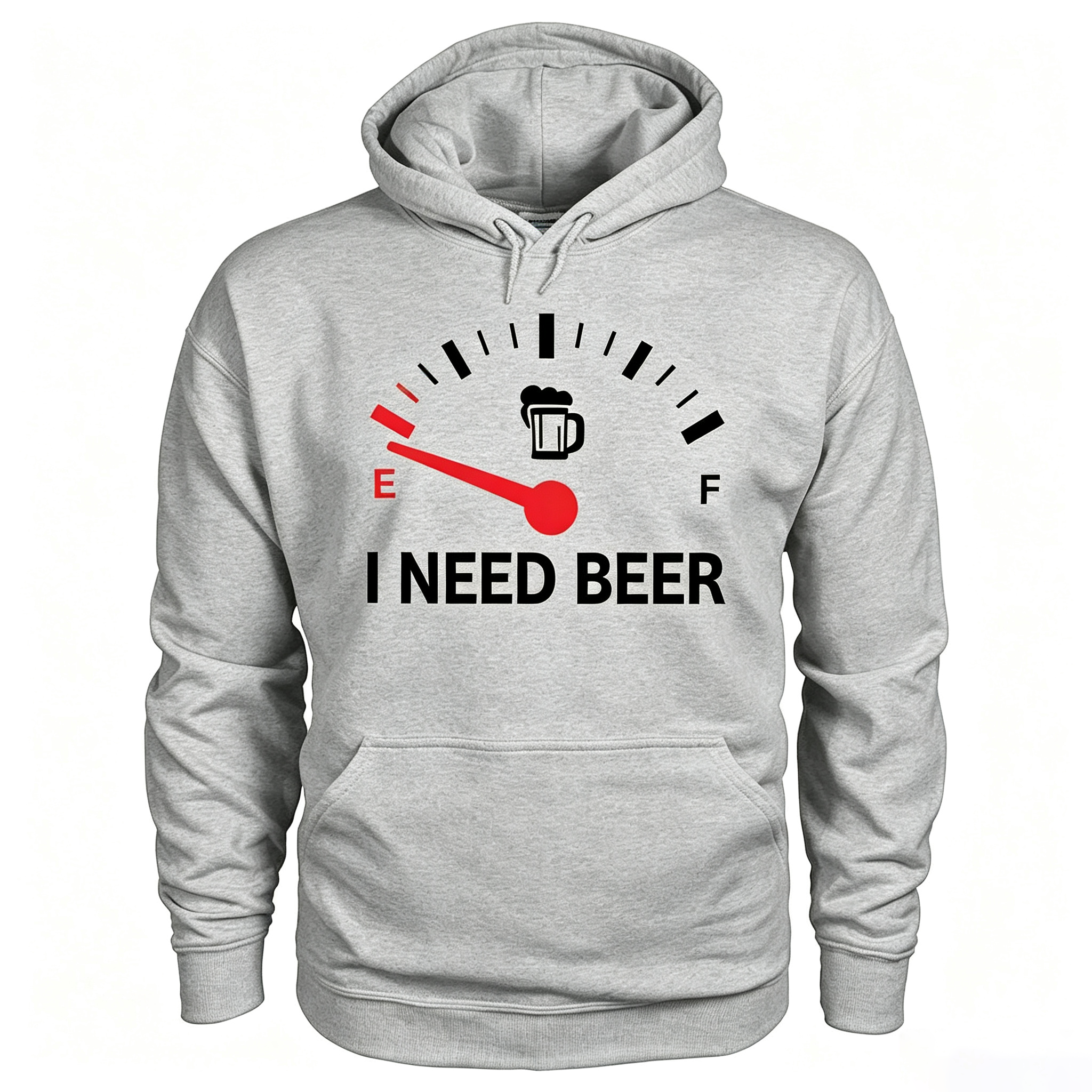 I Need Beer Empty Fuel Gauge Funny Beer Lover Graphic Shirt