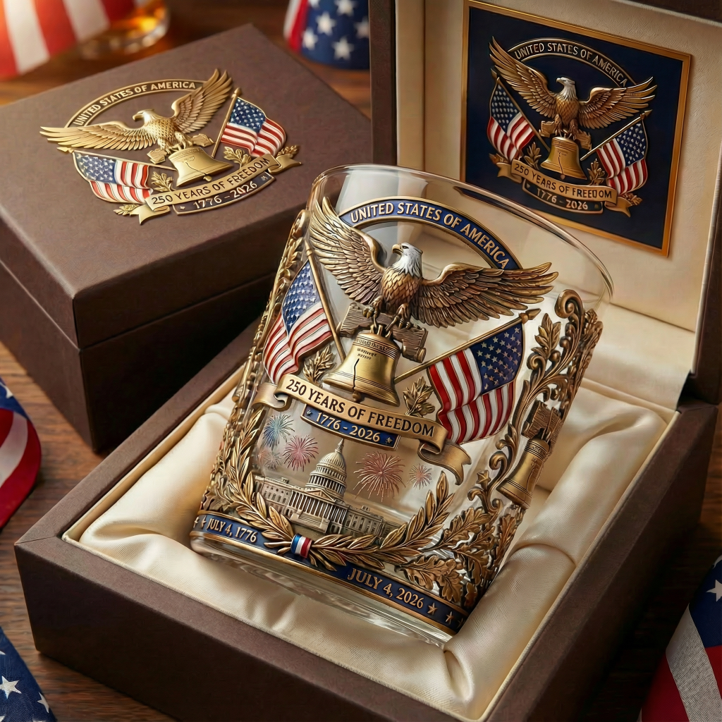 250 Years of Freedom Commemorative Whiskey Glass