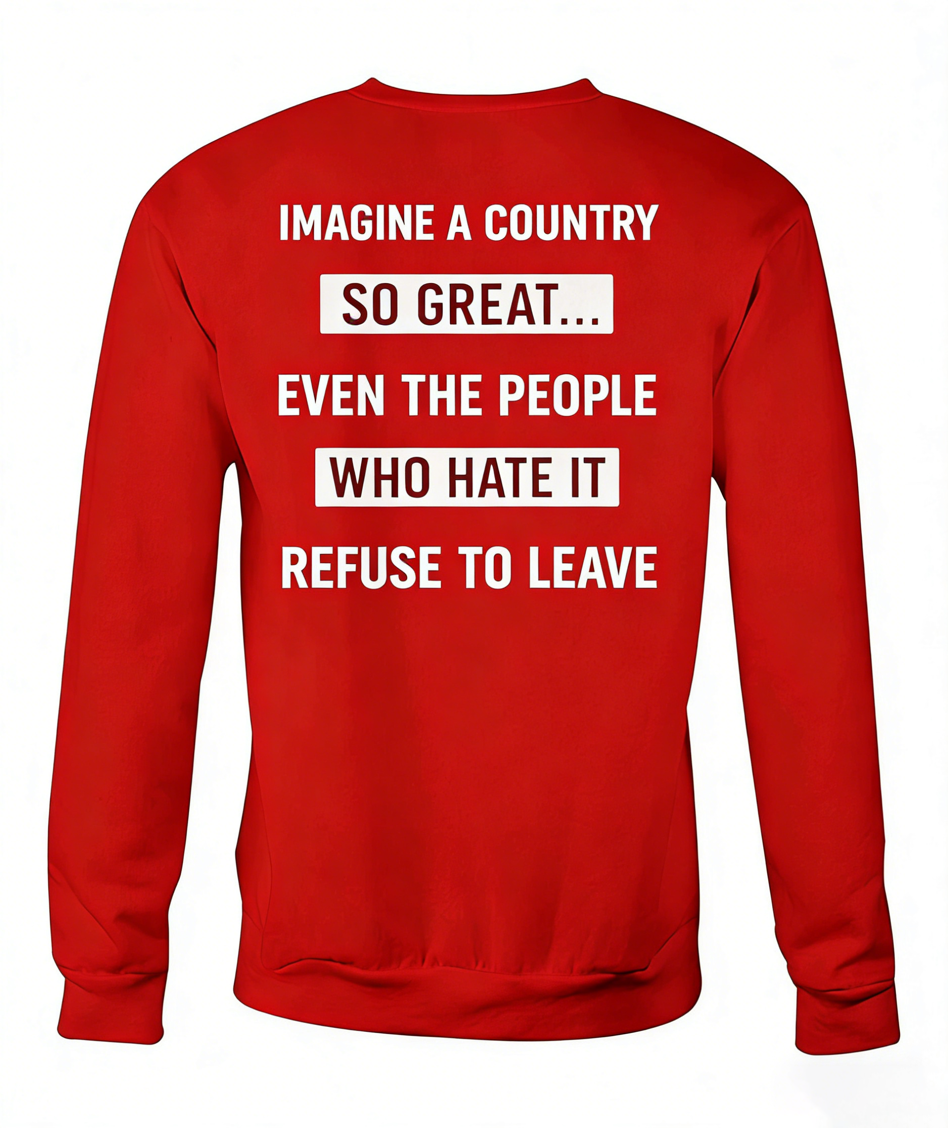 Imagine A Country So Great Even The People Who Hate It T-shirt/Sweatshirt/Hoodie 