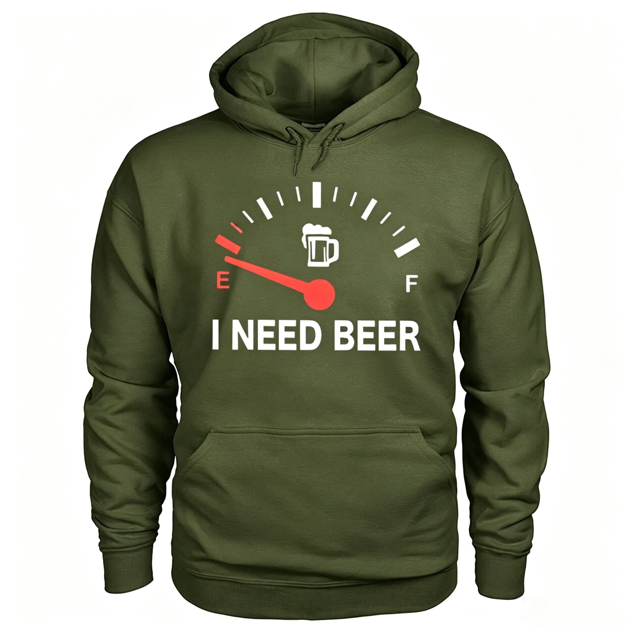 I Need Beer Empty Fuel Gauge Funny Beer Lover Graphic Shirt