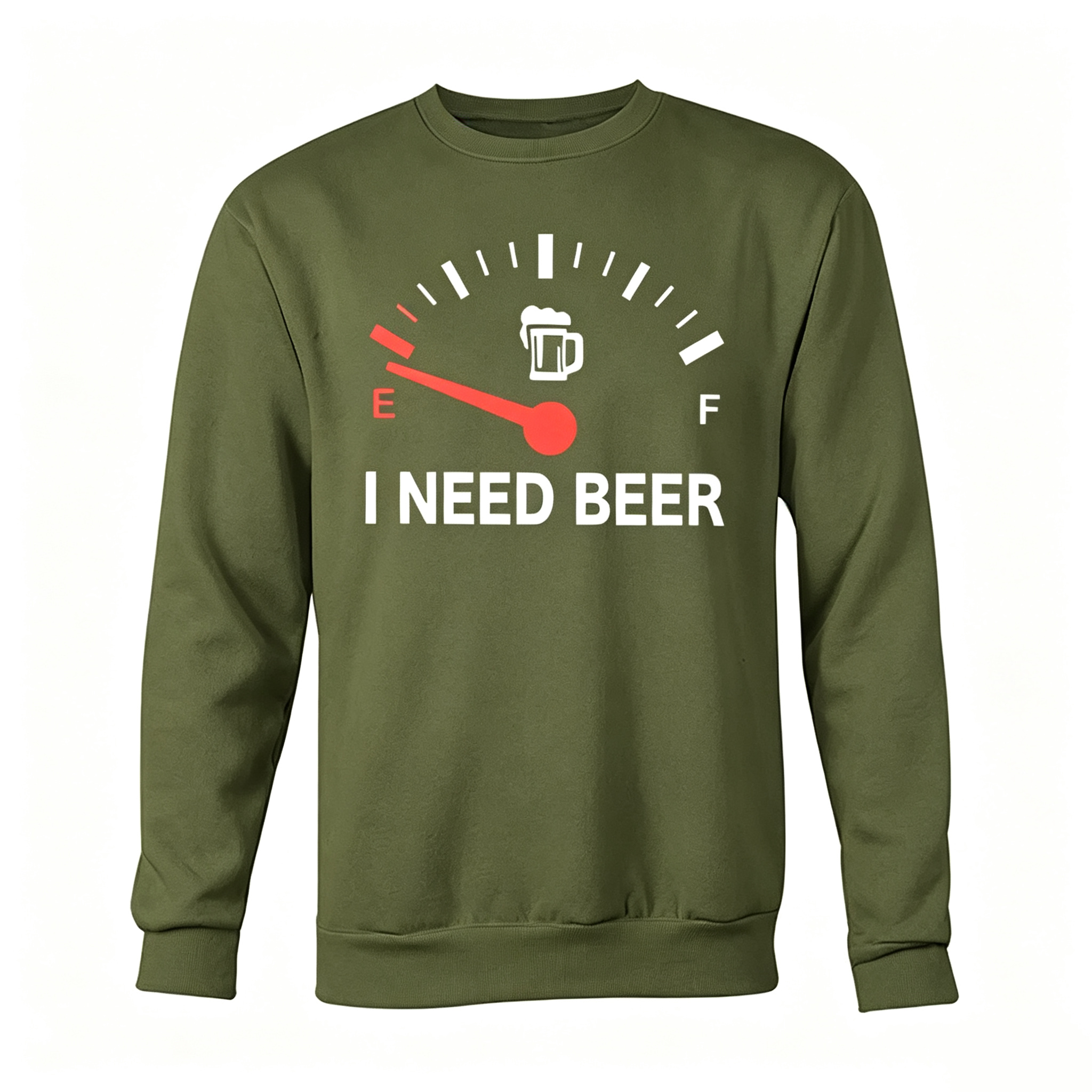 I Need Beer Empty Fuel Gauge Funny Beer Lover Graphic Shirt