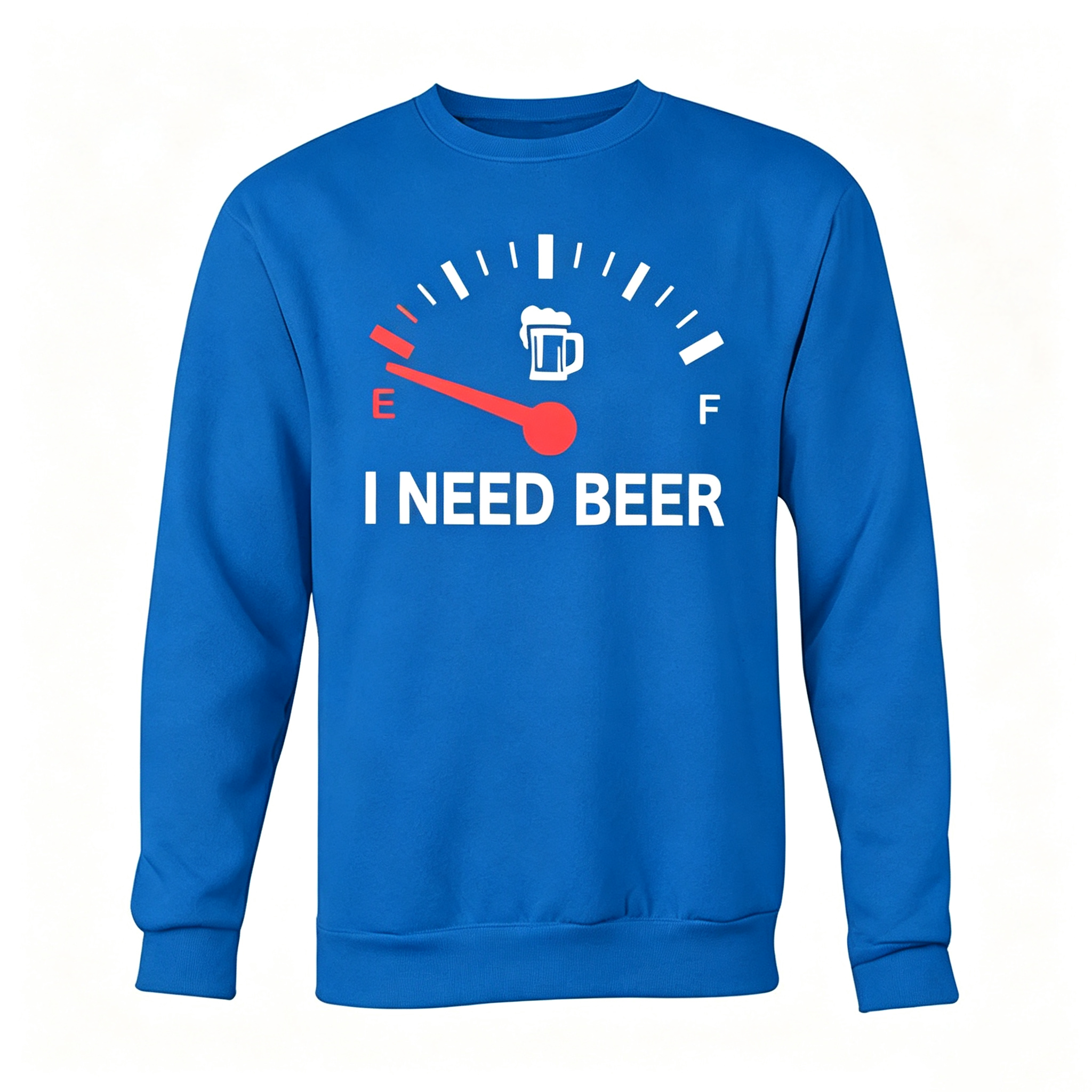 I Need Beer Empty Fuel Gauge Funny Beer Lover Graphic Shirt