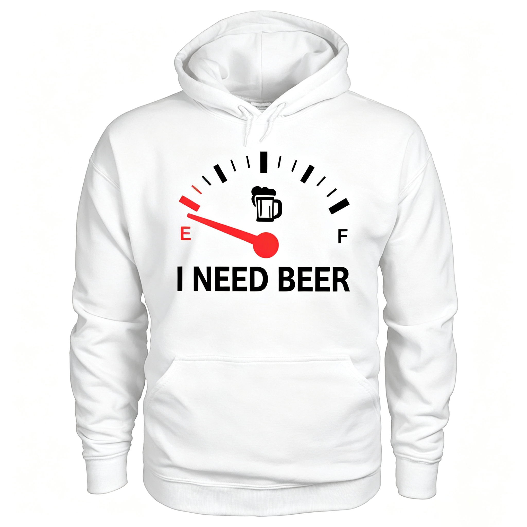 I Need Beer Empty Fuel Gauge Funny Beer Lover Graphic Shirt