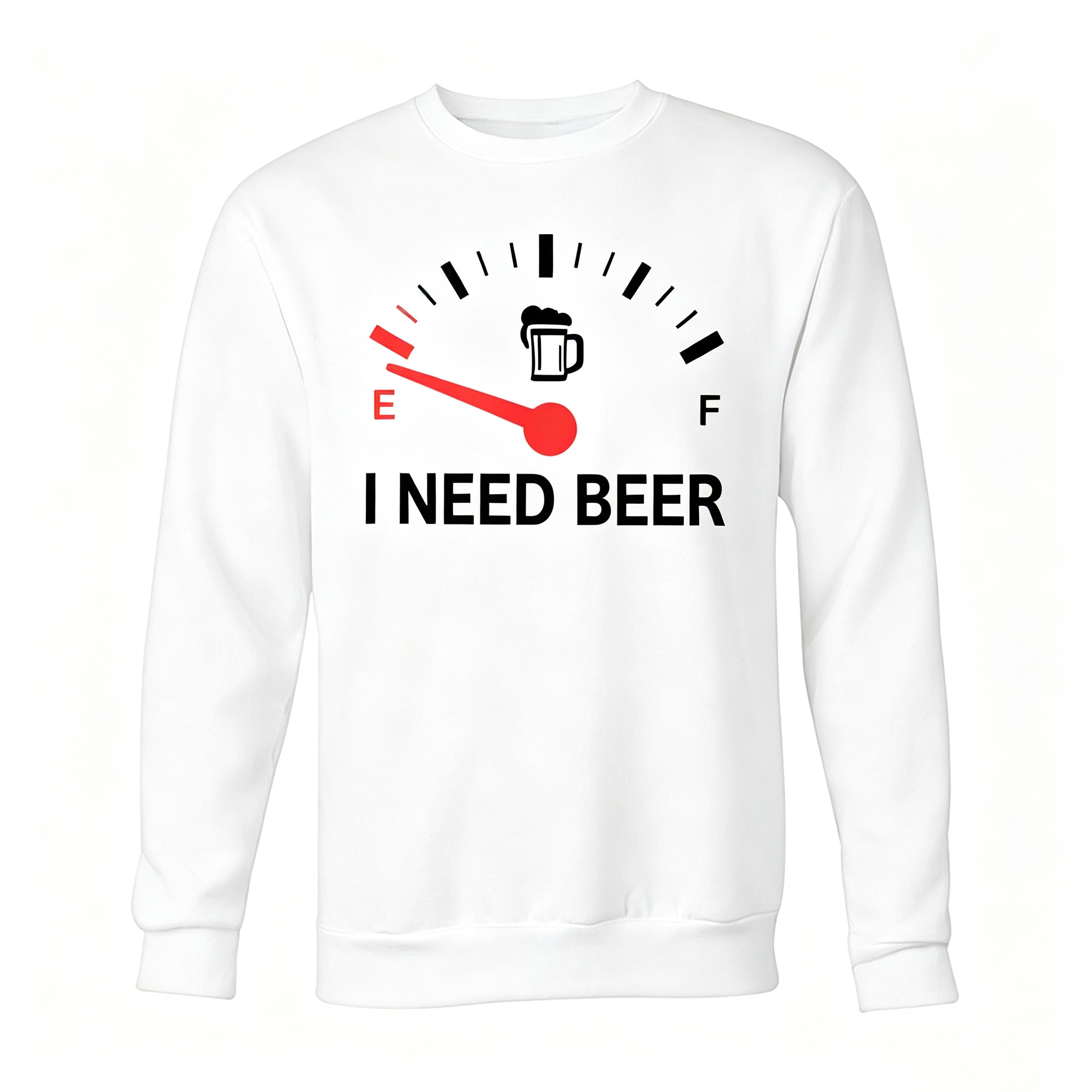 I Need Beer Empty Fuel Gauge Funny Beer Lover Graphic Shirt
