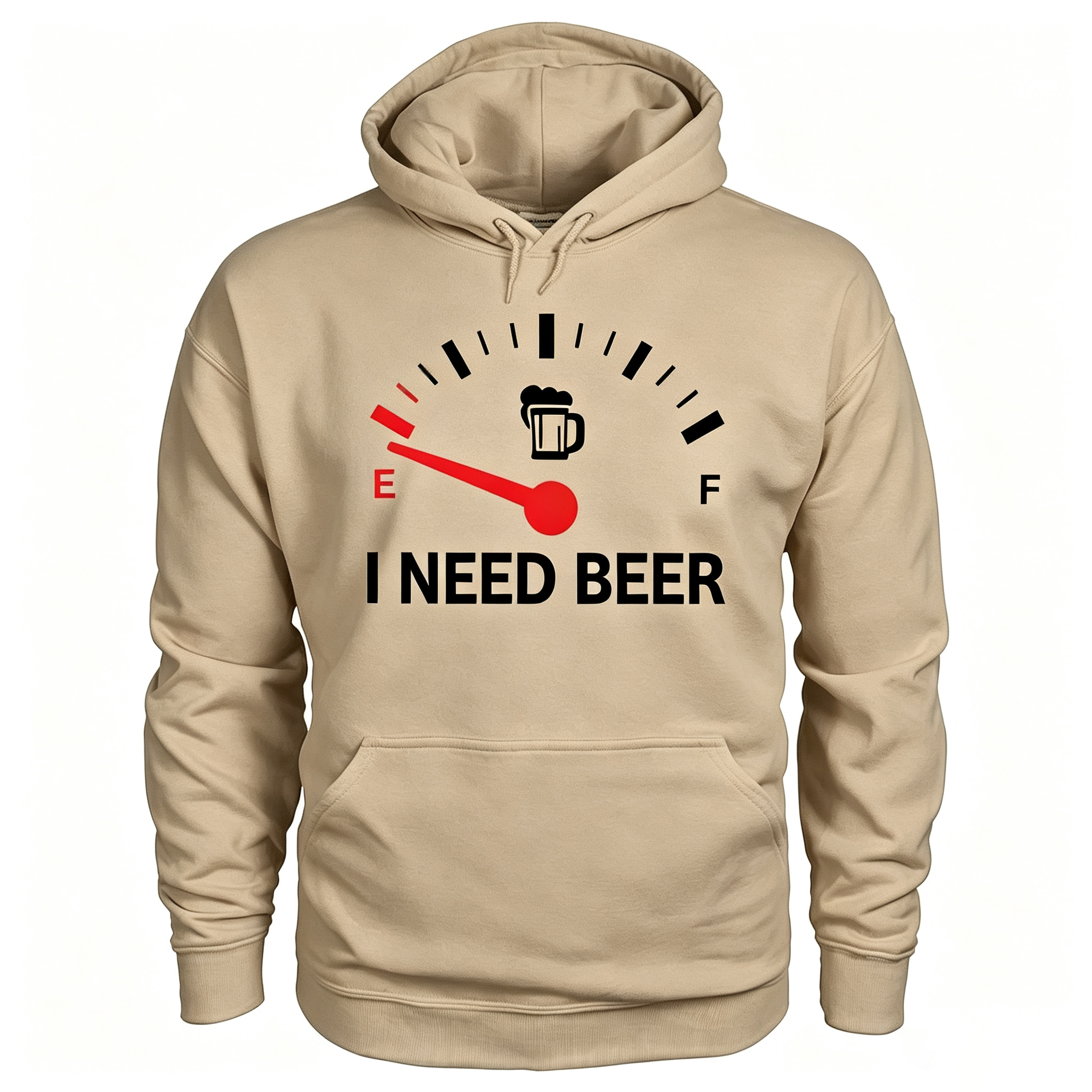 I Need Beer Empty Fuel Gauge Funny Beer Lover Graphic Shirt