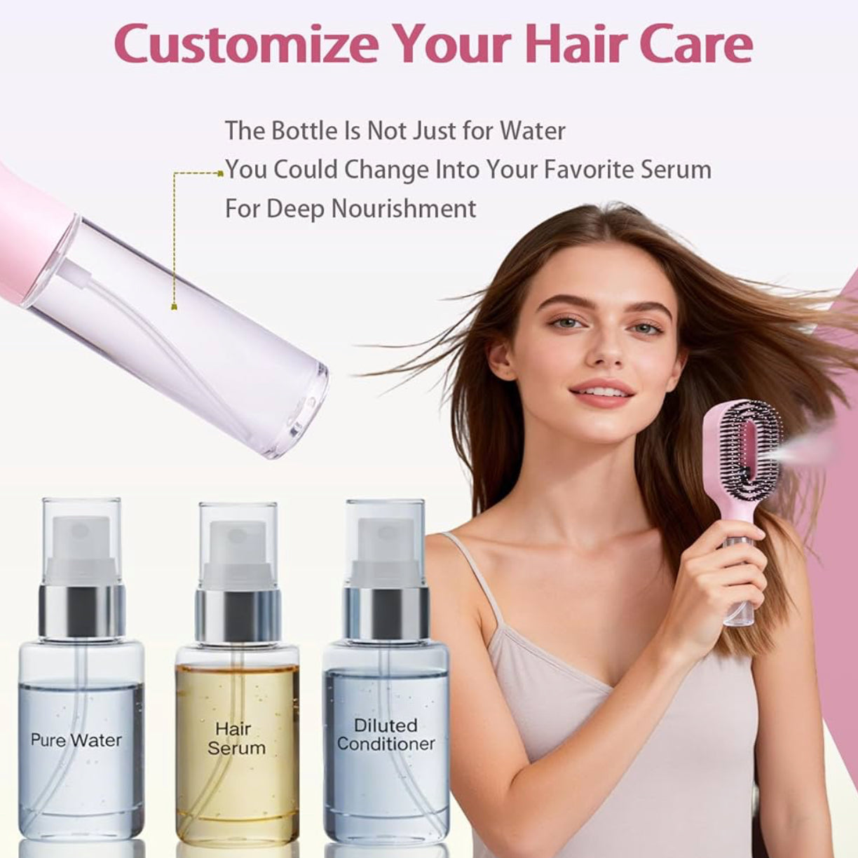 Spray Brush™ - 2 In 1 Hair Brush with Water Spray Mister 