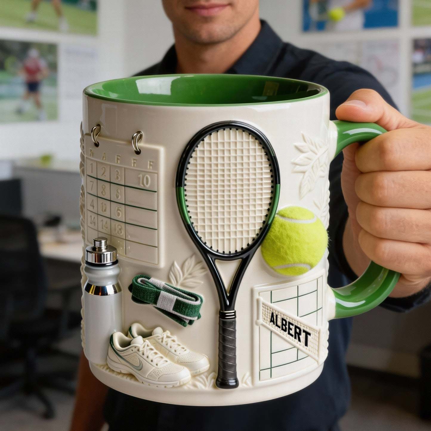 Match Day Tennis Coffee Mug - Personalized Gift For Tennis Players
