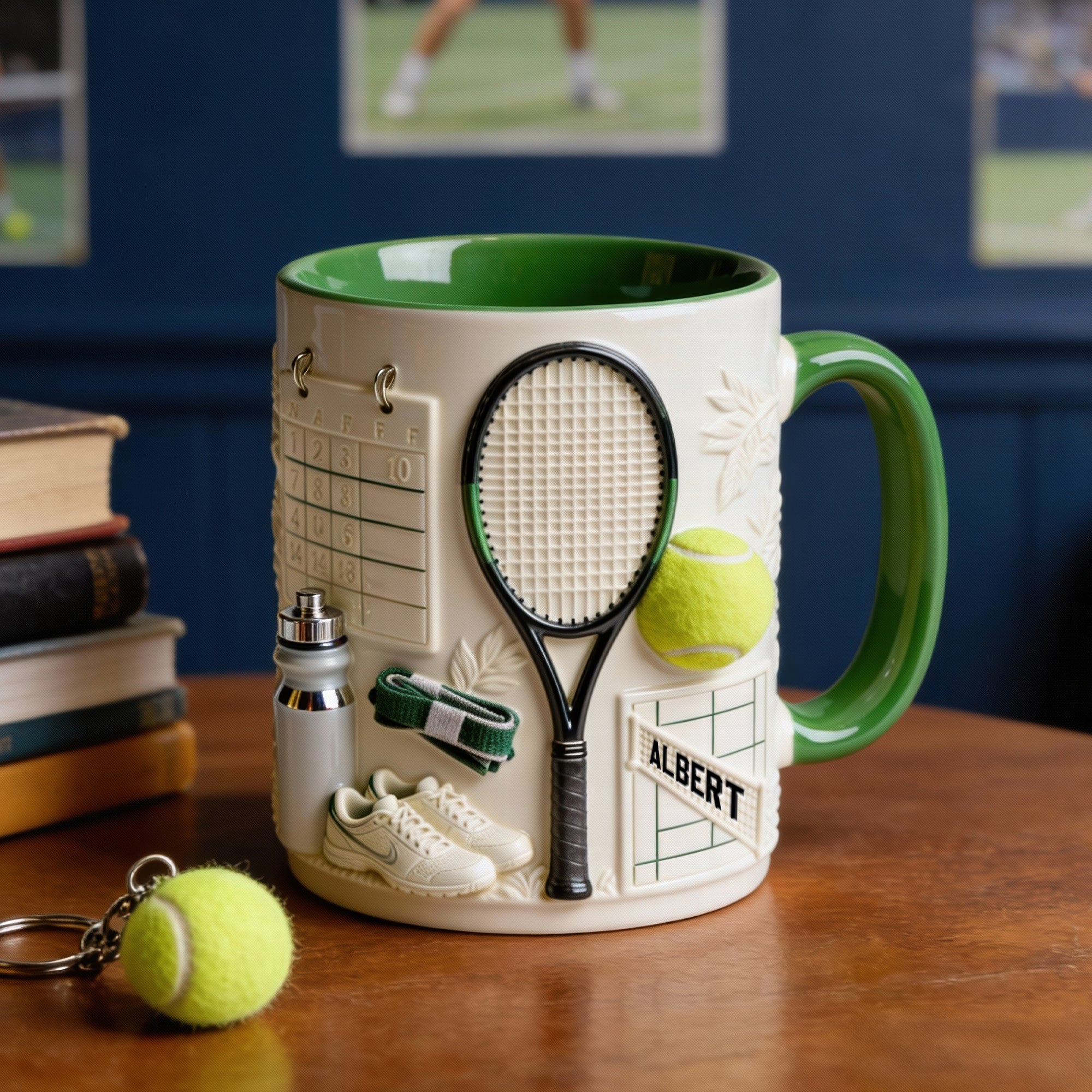 Match Day Tennis Coffee Mug - Personalized Gift For Tennis Players