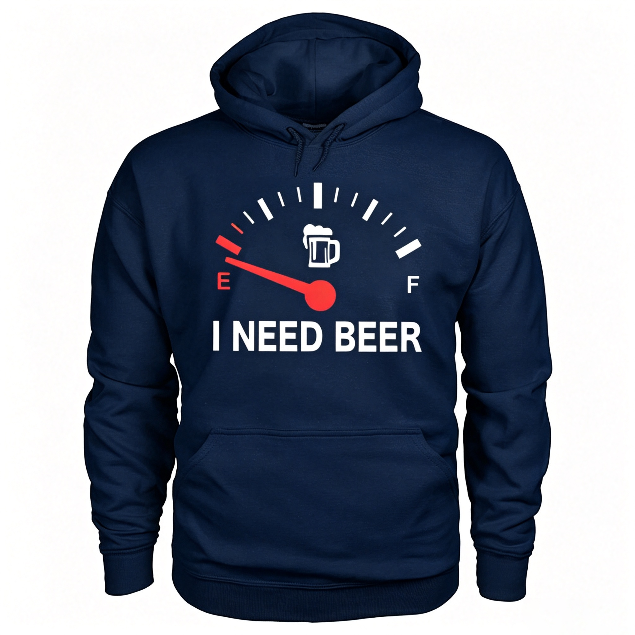 I Need Beer Empty Fuel Gauge Funny Beer Lover Graphic Shirt