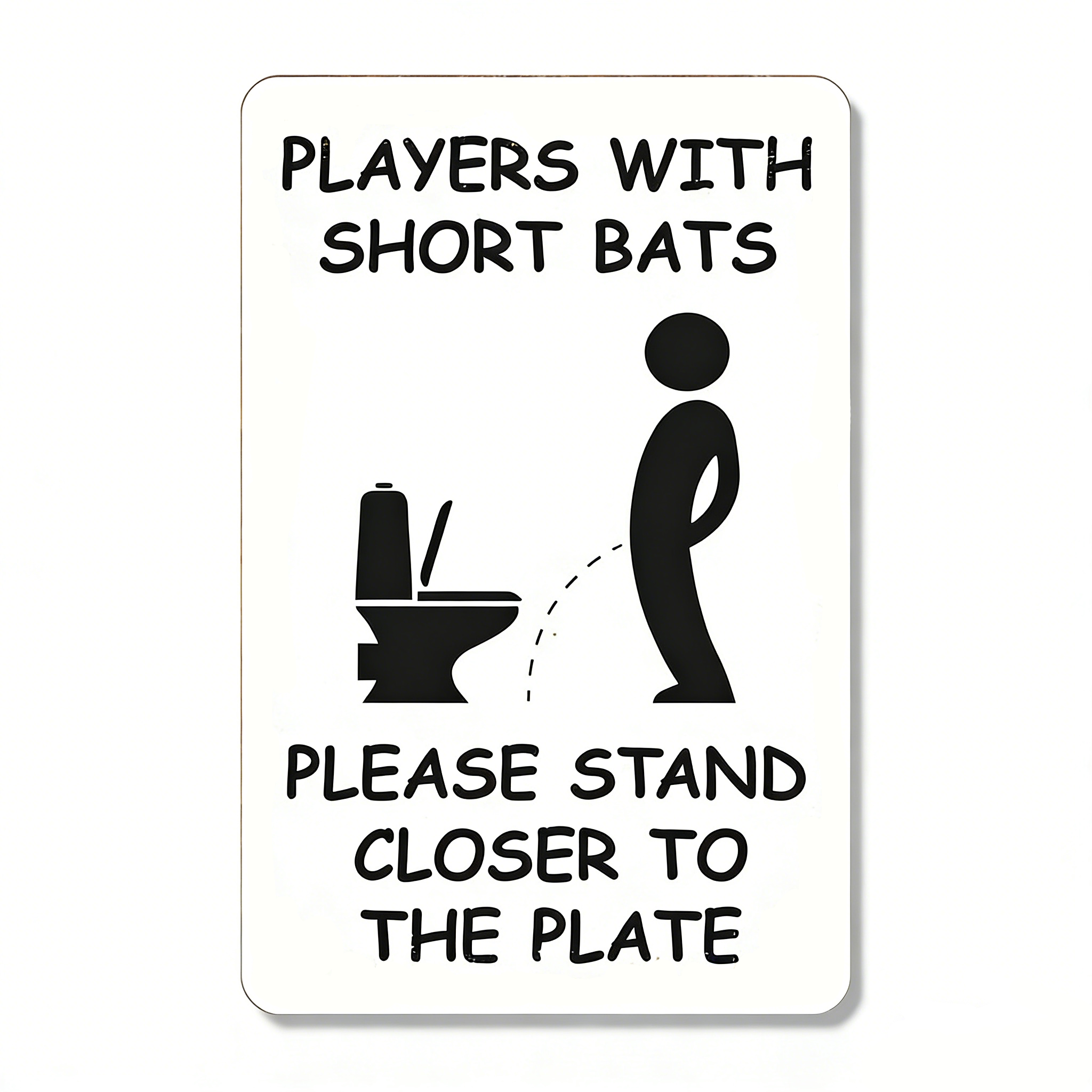 Vintage Aluminum Wall Sign Players With Short Bat