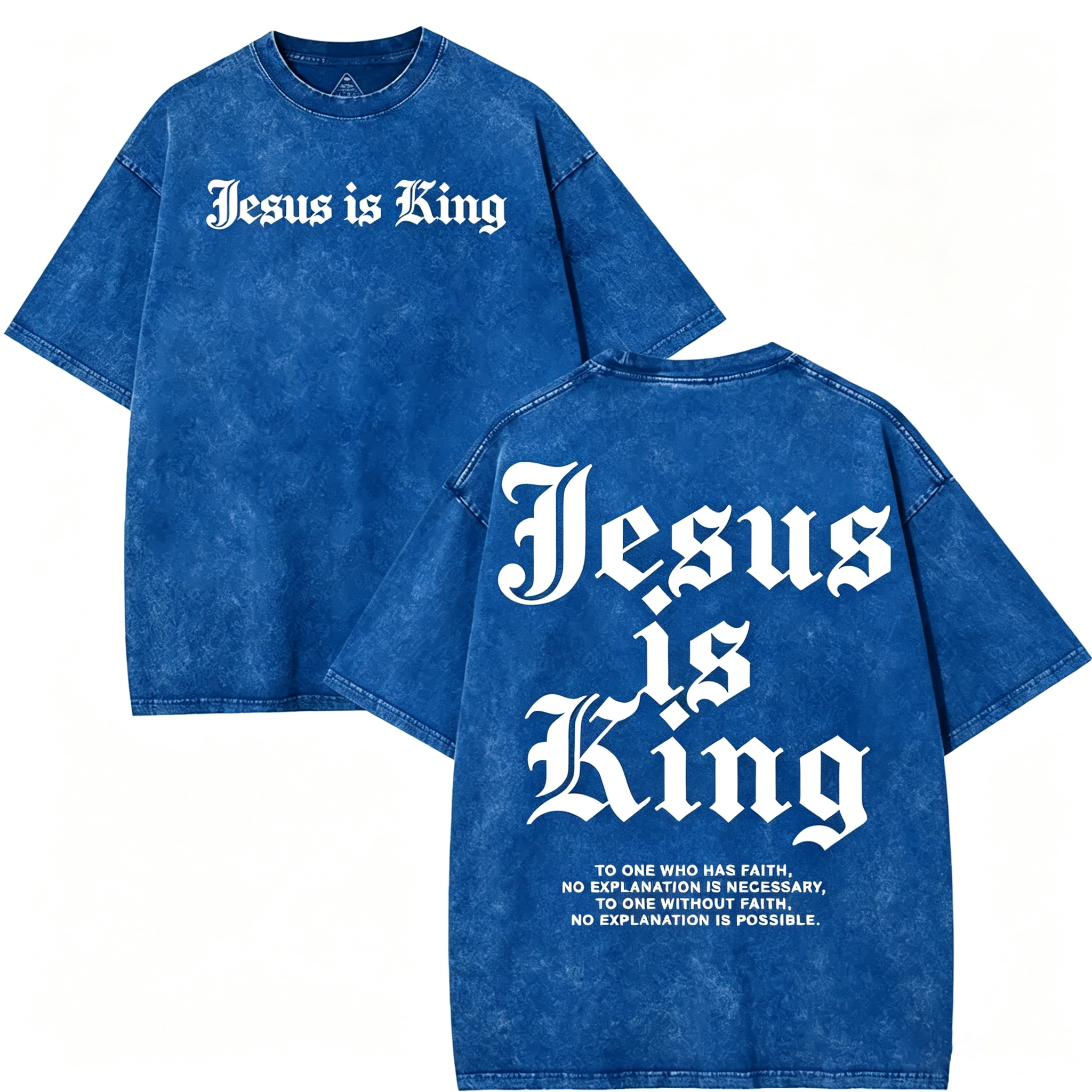 Jesus Is King Vintage Washed Oversized T‑Shirt
