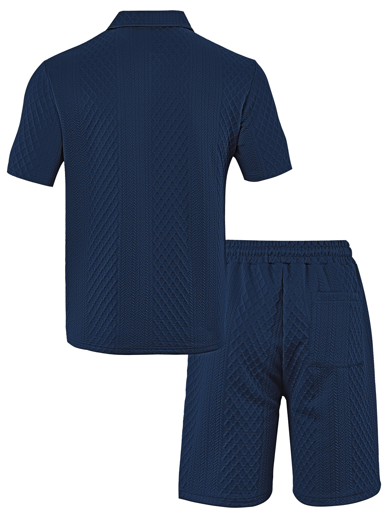 Men's Jacquard T Shirt & Shorts Set