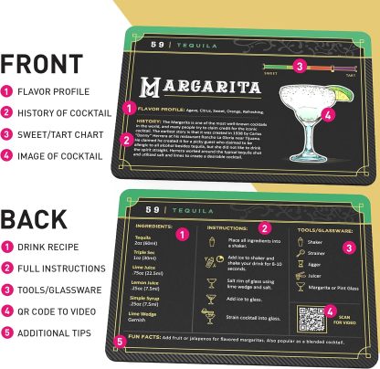 Cocktail Cards Box: 100 Cocktail Recipes to Master Cocktails