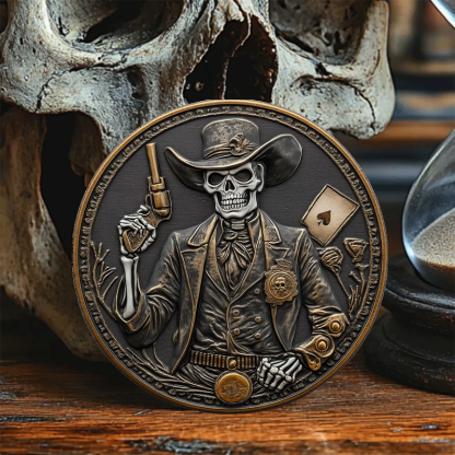 Cowboy Skull Challenge Coin