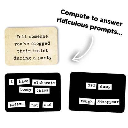 Ransom Notes - The Ridiculous Word Magnet Party Game, 3+ Players