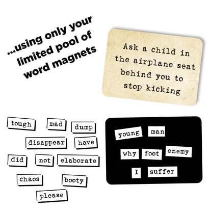 Ransom Notes - The Ridiculous Word Magnet Party Game, 3+ Players