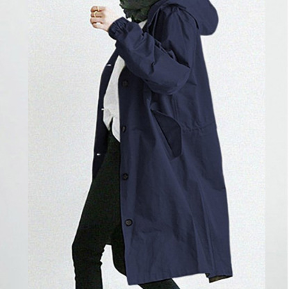 Water Resistant Oversized Hooded Windbreaker Rain Jacket