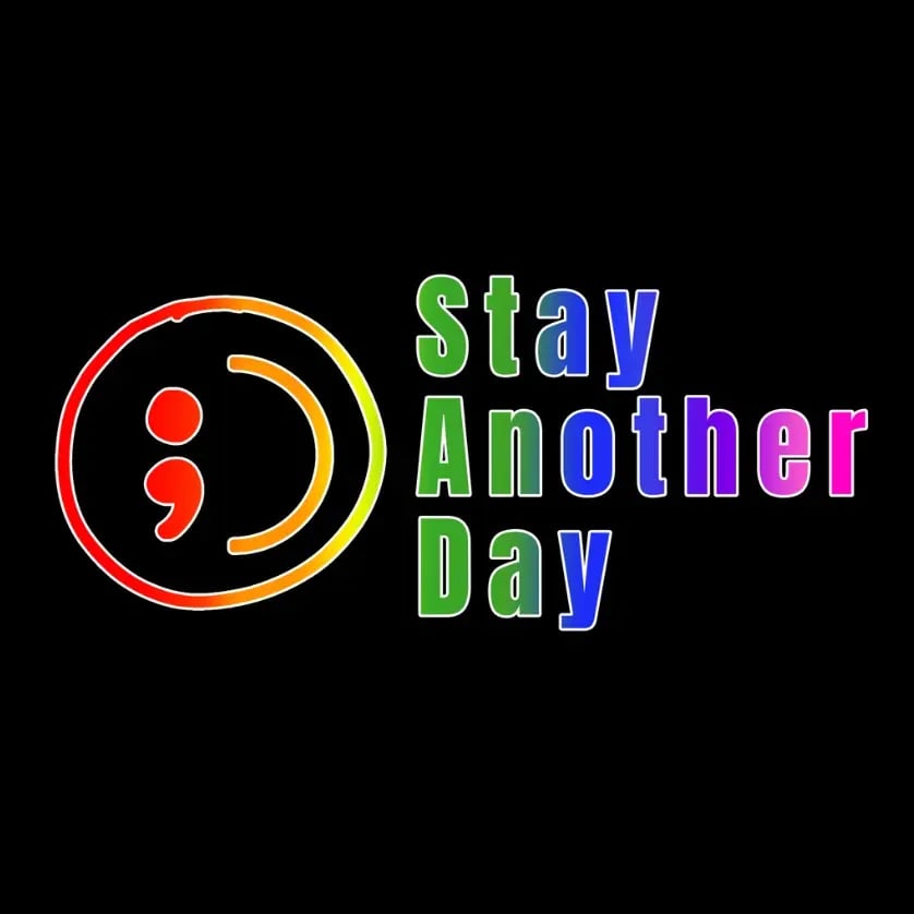 🔥Buy 1 Get 1 Free⏰ SAD Stay Another Day Mental Health Awareness Car Decal Permanent Sticker for Vehicle Windows 🎁Waterproof & No Residue