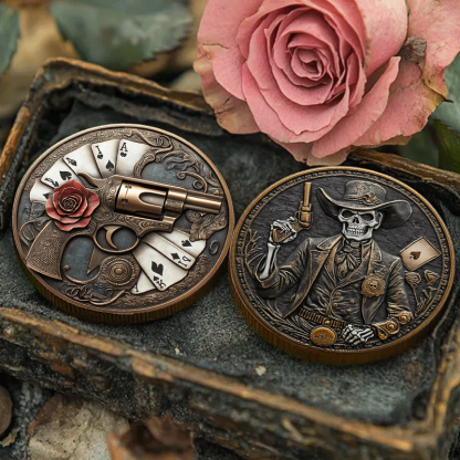 Cowboy Skull Challenge Coin