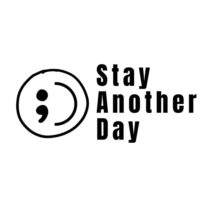 🔥Buy 1 Get 1 Free⏰ SAD Stay Another Day Mental Health Awareness Car Decal Permanent Sticker for Vehicle Windows 🎁Waterproof & No Residue