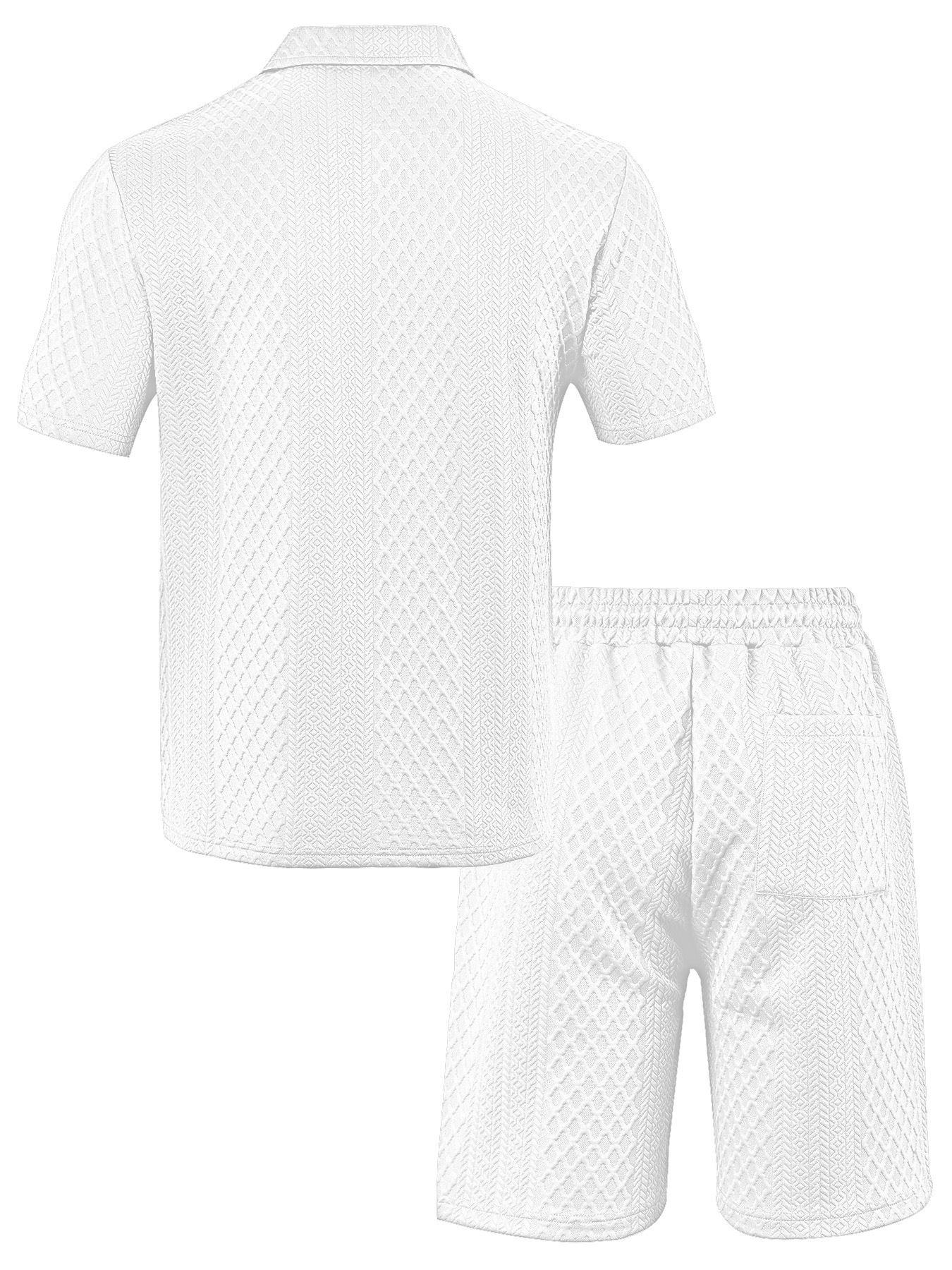 Men's Jacquard T Shirt & Shorts Set