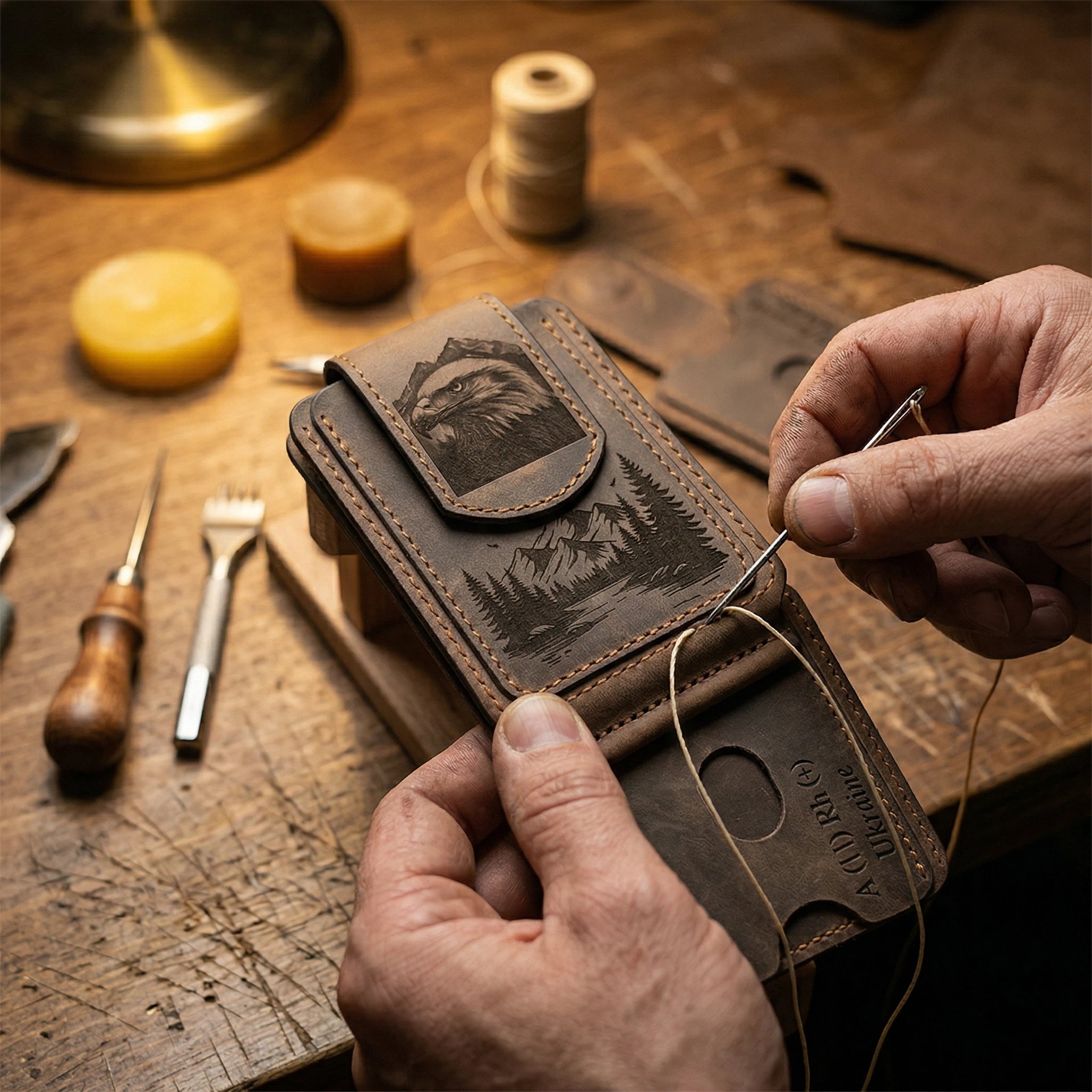 🔥Last Day 49% OFF - 🦅✨Laser-Etched Eagle Tactical Slim Wallet